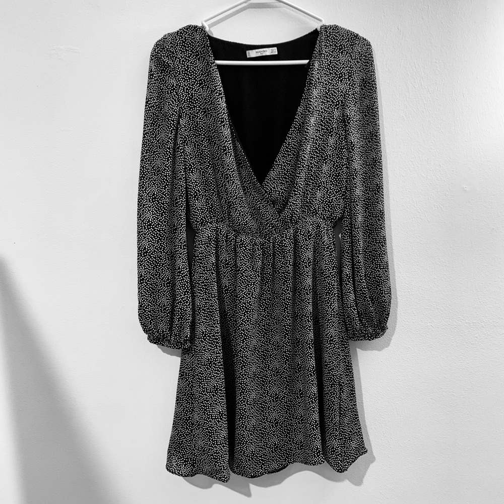 Mango lightweight Chiffon polka dot wrap
